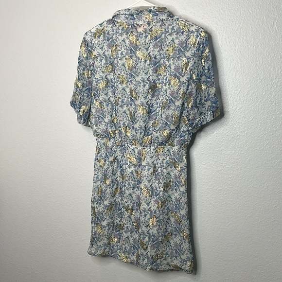 Rococo Sand Braw Mini Shirt Dress In Multihued FLAWED - Picture 9 of 9